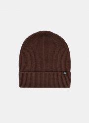 PAKO LORENTE – Brązowa bawełniana czapka męska. Brązowe czapki zimowe Pako Lorente, bez wzorów, z bawełny. Za 59.99 zł.