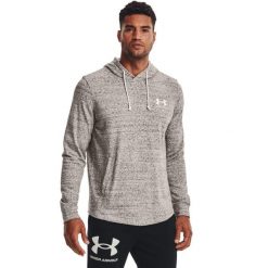 Bluza męska z kapturem UNDER ARMOUR UA RIVAL TERRY LC HD. Szare bluzy Under Armour, m, bez wzorów, z kapturem. Za 199.99 zł.