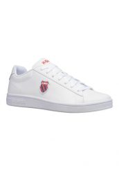 Trampki Męskie Skóra Court Shield. Białe trampki K-SWISS, m, z aplikacjami, bez zapięcia. Za 169.00 zł.