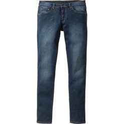 Dżinsy ze stretchem Skinny Fit Straight bonprix ciemnoniebieski "stone used". Jeansy marki bonprix. Za 79.99 zł.