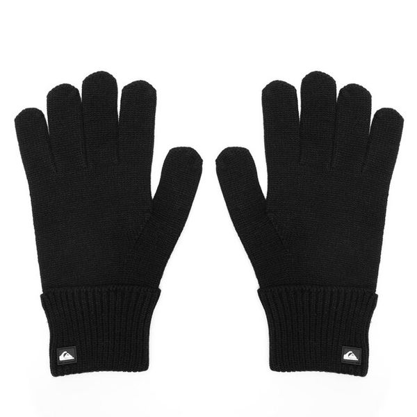 Rękawiczki Quiksilver. Czarne rękawiczki Quiksilver, bez wzorów, z dzianiny. Za 49.99 zł.