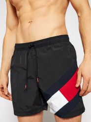 Tommy Hilfiger Szorty kąpielowe UM0UM02048 Czarny Slim Fit. Czarne kąpielówki Tommy Hilfiger, m, bez wzorów, z syntetyku. Za 179.99 zł.