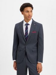Finshley & Harding London marynarka z zestawu modułowego z domieszką wełny Mężczyźni Slim Fit szary, 46. Szare garnitury Finshley & Harding London, do pracy, l, bez wzorów, z wełny, biznesowe. Za 699.95 zł.