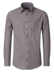 CASAMODA Koszula - Comfort fit - w kolorze granatowo-jasnobrązowym rozmiar: L. Brązowe koszule CASAMODA, l, bez wzorów, z bawełny, bez kołnierzyka, bez ramiączek. Za 95.69 zł.