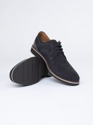 PAUL VESTERBRO Skórzane trzewiki w kolorze granatowym rozmiar: 42. Niebieskie botki sznurowane PAUL VESTERBRO, bez wzorów, bez obcasa, bez zapięcia. Za 195.99 zł.