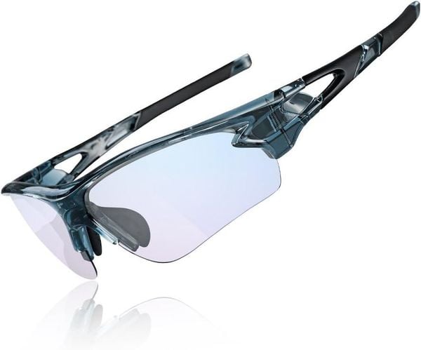 Przezroczyste okulary przeciwsłoneczne PC UV400 ultra-lekkie. Brązowe okulary przeciwsłoneczne ROCKBROS. Za 139.60 zł.