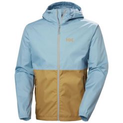 Kurtka wodoodporna Helly Hansen Hilo. Niebieskie kurtki przeciwdeszczowe Helly Hansen, m, bez wzorów, bez kaptura. Za 570.00 zł.