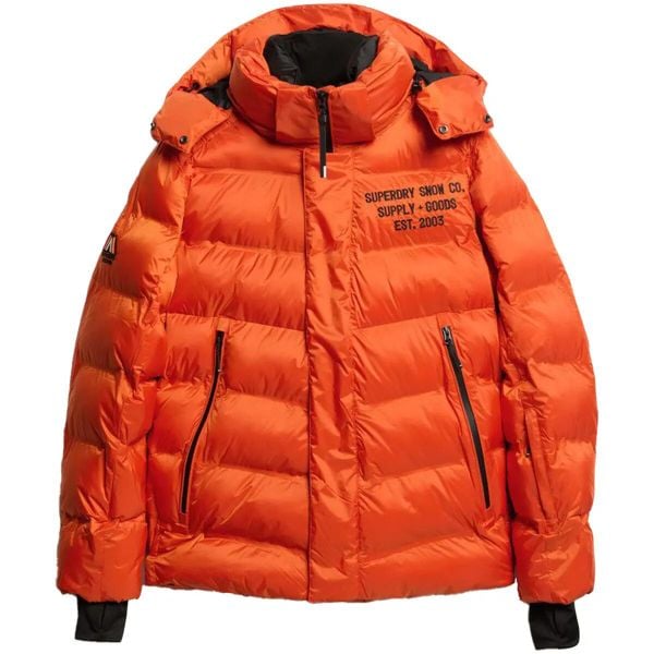 Kurtka puchowa Superdry. Brązowe kurtki Superdry, l, bez wzorów, z materiału, bez kaptura. Za 1,461.20 zł.