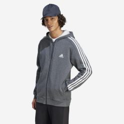 Bluza z kapturem męska ADIDAS Gym & Pilates. Białe bluzy z kapturem Adidas, m, bez wzorów, z bawełny, z kapturem. Za 199.99 zł.