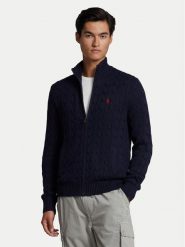 Polo Ralph Lauren Sweter 710899975001 Granatowy Regular Fit. Niebieskie swetry rozpinane Polo Ralph Lauren, m, bez wzorów, z bawełny, bez kołnierzyka, bez ramiączek. Za 879.99 zł.