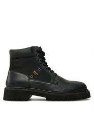 Blauer Trapery F4BUXTON03/LEA Czarny. Czarne trapery Blauer, ze skóry, bez zapięcia. Za 729.99 zł.