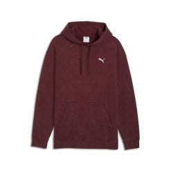 Męska bluza z kapturem Essentials Elevated o luźnym kroju z efektem sprania PUMA. Czerwone bluzy z kapturem Puma, l, bez wzorów, z bawełny, z kapturem. Za 195.99 zł.