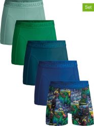 Muchachomalo Bokserki (5 par) w kolorze niebiesko-zielonym rozmiar: S. Niebieskie bokserki MUCHACHOMALO, s, bez wzorów. Za 152.99 zł.