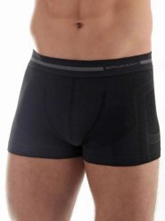 Bokserki sportowe męskie Brubeck BX10430 Comfort Wool. Czarne bokserki Brubeck, m, bez wzorów, z elastanu. Za 75.00 zł.