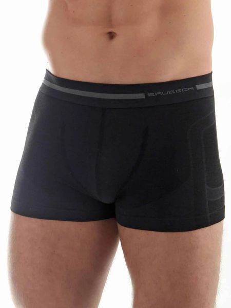 Bokserki sportowe męskie Brubeck BX10430 Comfort Wool. Czarne bokserki Brubeck, m, bez wzorów, z elastanu. Za 78.49 zł.