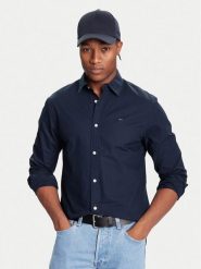 Tommy Jeans Koszula DM0DM22026 Granatowy Regular Fit. Niebieskie koszule Tommy Jeans, m, bez wzorów, z bawełny, bez kołnierzyka, bez ramiączek. Za 349.99 zł.