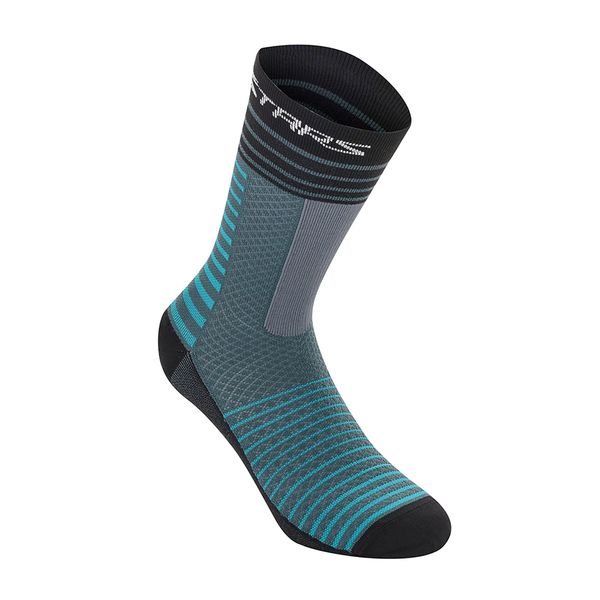 Skarpety rowerowe męskie Alpinestars Drop 19. Niebieskie skarpetki sportowe Alpinestars, bez wzorów, z bawełny. Za 97.60 zł.