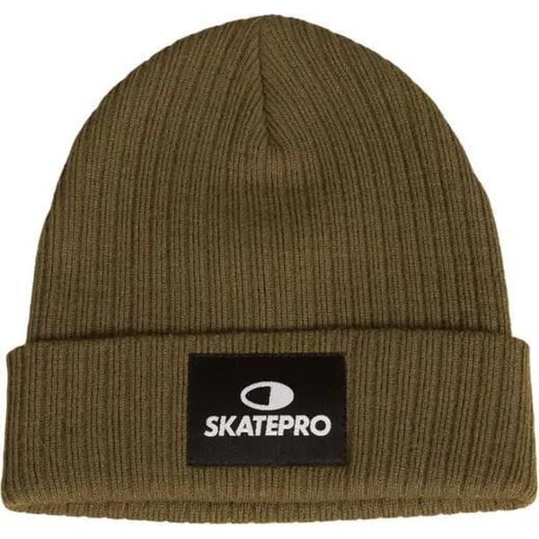 Odzież Beanies unisex SkatePro V2 Czapka Skate - Olive. Zielona czapki zimowe SKATEPRO, bez wzorów. Za 75.99 zł.