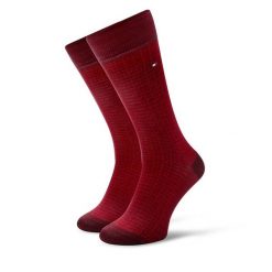 Skarpety Wysokie Męskie Tommy Hilfiger. Czerwone skarpety Tommy Hilfiger, bez wzorów. Za 29.99 zł.