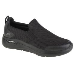 Buty sportowe Sneakersy męskie, Skechers Go Walk Arch Fit-Togpath. Czarne buty sportowe casual Skechers, bez wzorów, bez zapięcia. Za 359.99 zł.