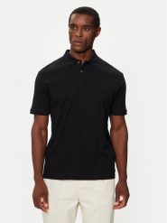 Selected Homme Polo 16094575 Czarny Regular Fit. Czarne koszulki polo Selected Homme, m, bez wzorów, z bawełny, bez kołnierzyka, bez ramiączek. Za 149.99 zł.