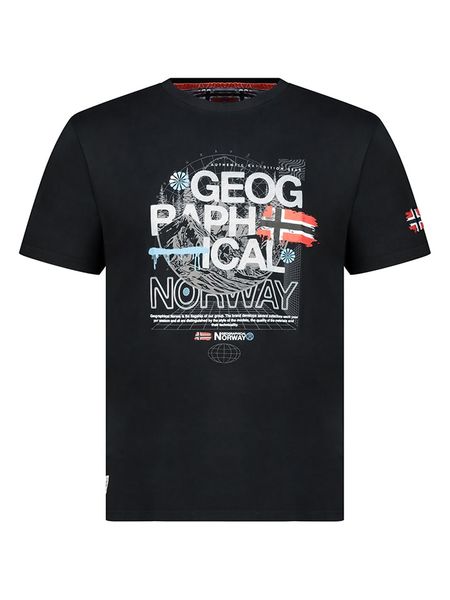 Geographical Norway Koszulka "J-Forest" w kolorze czarnym rozmiar: M. Czarne bezrękawniki Geographical Norway, m, bez wzorów, z bawełny, bez kołnierzyka, bez ramiączek. Za 60.95 zł.