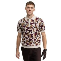 Męska golfowa koszulka polo z dzianiny Siroko Trevino Sand. Brązowe koszulki polo sportowe SIROKO, m, bez wzorów, z dzianiny, bez kołnierzyka, bez ramiączek, na golfa. Za 212.00 zł.