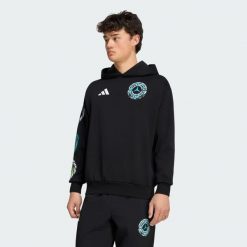 Bluza MERCEDES - AMG PETRONAS FORMULA 1 TEAM LIGHTS ON HOOD. Czarne bluzy z kapturem Adidas, m, bez wzorów, z bawełny, z kapturem. Za 479.00 zł.