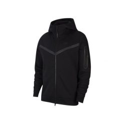 Bluza męska sportowa rozpinana z kapturem Nike TECH FLEECE. Czarne bluzy z kapturem Nike, m, bez wzorów, z kapturem. W wyprzedaży za 349.00 zł.