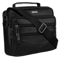 Skórzana torba męska na ramię do pracy - Rovicky. Torby na ramię ROVICKY, bez wzorów, ze skóry, na ramię, bez dodatków. Za 65.99 zł.