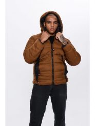 CANADA weather gear Dwustronna kurtka zimowa w kolorze jasnobrązowym rozmiar: L. Brązowe kurtki CANADA weather gear, na zimę, l, bez wzorów, bez kaptura. Za 499.19 zł.