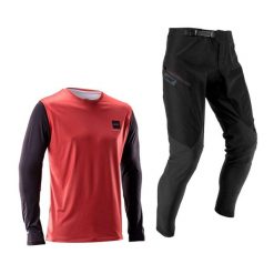 Komplet rowerowy (koszulka+spodnie) LEATT Ride Kit MTB Gravity 1.0. Czerwone spodenki rowerowe LEATT, l, z aplikacjami, z tkaniny, rowerowe. Za 42,739.00 zł.