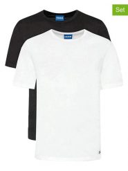 Hugo Boss Fashion Koszulki (2 szt.) w kolorze białym i czarnym rozmiar: XXL. Białe bezrękawniki Hugo Boss Fashion, xxl, bez wzorów, bez kołnierzyka, bez ramiączek. Za 157.73 zł.