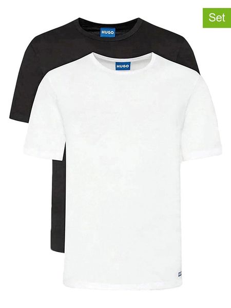 Hugo Boss Fashion Koszulki (2 szt.) w kolorze białym i czarnym rozmiar: XXL. Białe bezrękawniki Hugo Boss Fashion, xxl, bez wzorów, bez kołnierzyka, bez ramiączek. Za 157.73 zł.