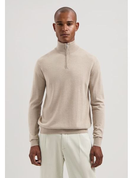 DSTREZZED Wełniany sweter w kolorze beżowym rozmiar: XXL. Brązowe swetry nierozpinane Dstrezzed, xxl, bez wzorów, z wełny, bez kołnierzyka, bez ramiączek. Za 224.52 zł.