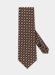 PAKO LORENTE – Krawat męski P21WF-KX-303-X. Brązowe krawaty i muchy Pako Lorente, bez wzorów, z mikrofibry. Za 19.99 zł.