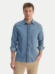 Tommy Hilfiger Koszula jeansowa MW0MW42431 Niebieski Regular Fit. Niebieskie koszule Tommy Hilfiger, l, bez wzorów, z bawełny, bez kołnierzyka, bez ramiączek. Za 489.99 zł.