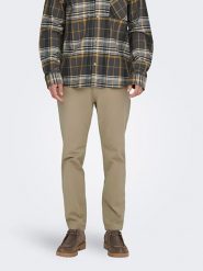 ONLY & SONS Spodnie chino w kolorze beżowym rozmiar: W32/L32. Brązowe eleganckie spodnie Only & Sons, na co dzień, l. Za 92.21 zł.