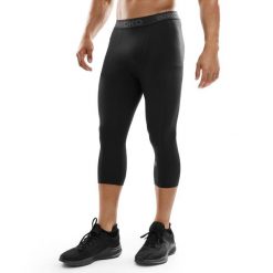 Męskie treningowe legginsy rybaczki Fitness Siroko Enlli. Czarne legginsy długie sportowe SIROKO, m, bez wzorów, z materiału, na fitness i siłownię. Za 126.00 zł.