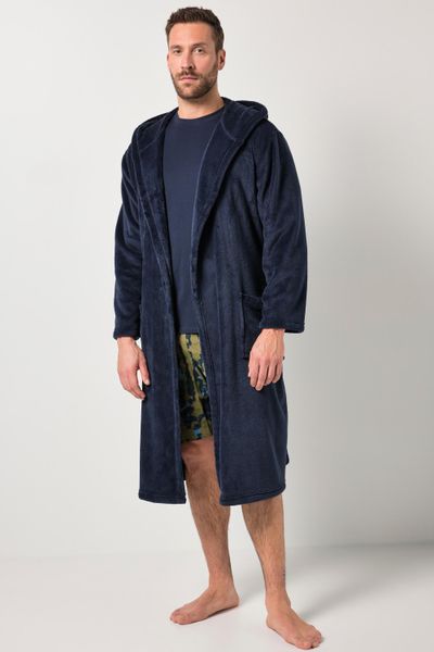 Męska Szlafrok odzież domowa mikrowłókno pasek do wiązania do rozm. 8 XL. Niebieskia szlafroki JAY-PI, m, bez wzorów, z materiału, bez ramiączek, z kapturem. Za 279.99 zł.