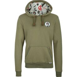 Bluza w kolorze oliwkowym. Bluzy marki Homebase, Tuffskull & Soulstar, m, ze skóry ekologicznej, z kapturem. W wyprzedaży za 182.95 zł.