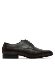 Calvin Klein Półbuty HM0HM01540 Brązowy. Brązowe eleganckie półbuty CALVIN KLEIN, bez wzorów, ze skóry, bez obcasa, bez zapięcia. Za 409.99 zł.