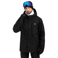 Kurtka snowboardowa męska W4 Vostock. Czarne kurtki narciarskie i snowboardowe SIROKO, l, bez wzorów, narciarskie. W wyprzedaży za 424.00 zł.