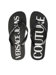 Versace Jeans Couture Japonki 80YA3SQ7 ZSS81 Czarny. Czarne japonki Versace Jeans Couture, bez wzorów, z jeansu. Za 249.99 zł.