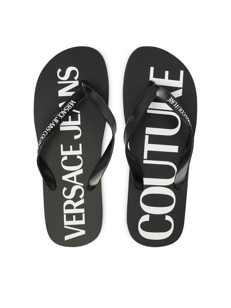 Versace Jeans Couture Japonki 80YA3SQ7 ZSS81 Czarny. Czarne japonki Versace Jeans Couture, bez wzorów, z jeansu. Za 249.99 zł.