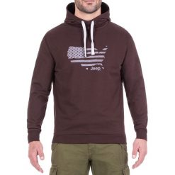 Bluza w kolorze bordowym. Bluzy z kapturem marki Jeep, m, z kapturem. W wyprzedaży za 119.95 zł.