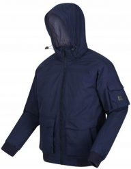 Kurtka zimowa dla mężczyzn Regatta RMP322 z membraną. Niebieskie kurtki Regatta, na zimę, m, z aplikacjami, z materiału, bez kaptura. Za 249.99 zł.