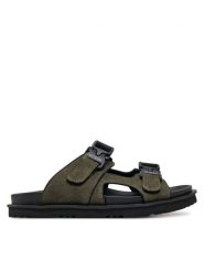 Guess Klapki FMJBAH FAB03 Zielony. Zielone klapki Guess, ze skóry. Za 249.99 zł.