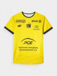 4F Koszulka meczowa replika domowa z sezonu 2024/25 męska 4F x PGE GiEK Skra Bełchatów - multikolor S. T-shirty 4F, m, bez wzorów, z dzianiny, bez kołnierzyka, bez ramiączek. Za 149.99 zł.