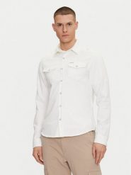 Guess Jeans Koszula M5GH55 D5NW1 Biały Regular Fit. Białe koszule Guess Jeans, m, z aplikacjami, z bawełny, bez kołnierzyka, bez ramiączek. Za 219.99 zł.